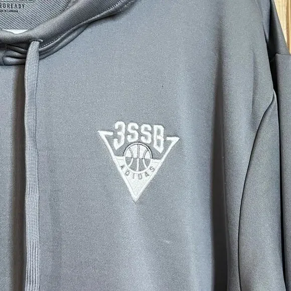Adidas 3ssb warm up hoodie gray Aeroready Rare Exclusive Men’s size 2XL - Picture 3 of 12